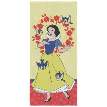 Imagem de Toalha de Banho Personagens Estampada Menino Menina Branca de Neve Lep