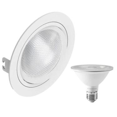 Imagem de Spot Embutir Face Plana PAR30 + 1 Lâmpada LED 10W 3000K E27 - SAVE ENE