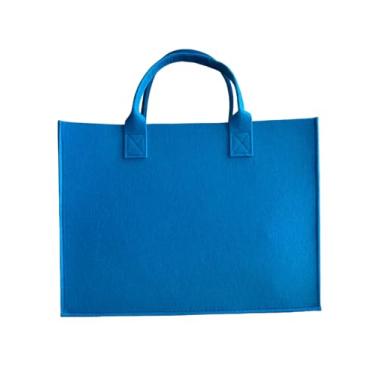 Imagem de DxXU SewLife 1 bolsa de feltro para mercearia, grande bolsa portátil reutilizável, bolsa de presente para lembrancinhas de festa, academia, praia, artesanato DIY (6. Azul)