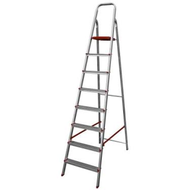 Imagem de Escada de alumínio 8 degraus residencial - ESC0067 - Botafogo