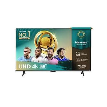 Imagem de Smart TV 58” Hisense 58A6NV DLED 4K UHD HDR10+ Dolby Vision Controle por Voz Alexa AirPlay