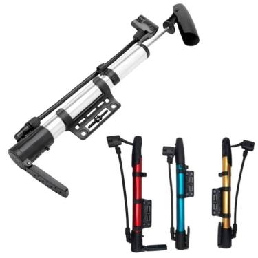 Imagem de Bomba De Ar Com Apoio Pneu Bolas Inflável Bico Fino E Grosso