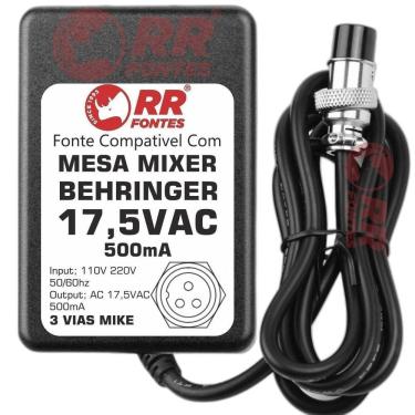 Imagem de Fonte 17,5Vac Para Mesa Mixer Behringer Mx1602 Mx1604 Mx802A