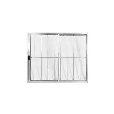 Imagem de Janela 2 Folhas Com Grade Linha 18 - Prover Esquadrias, 100x200, Brilh