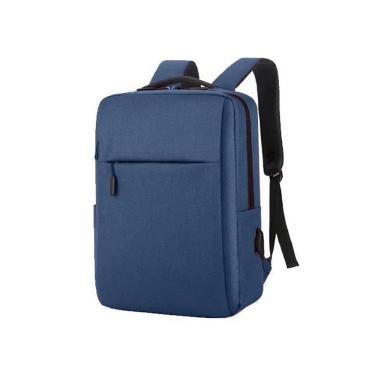 Imagem de Mochila Notebook Slim Reforçada Usb Fone Premium Azul