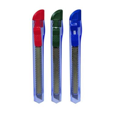 Imagem de Estilete Colorido Lâmina Fina Cis 120Bp Kit 3