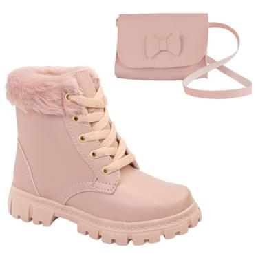 Imagem de Kit Bota Feminina Infantil E Bolsa Infantil Menina Blogueira (Rosa Claro, BR, Criança de 9 a 12 anos, Numérico, 24)