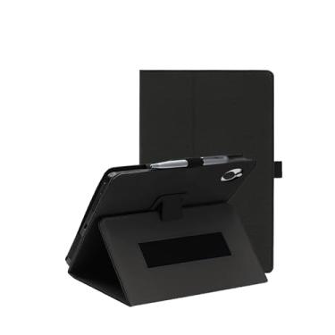 Imagem de Capa para tablet Wacom MovinkPad 11 polegadas, capa dobrável de couro sintético FJIASTB com suporte para caneta e alça de pulso, portátil para viagens de negócios (preto)