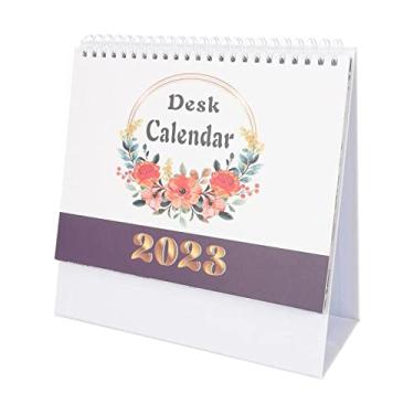 Imagem de Calendário de mesa em pé 2023-2024 2023 calendário de mesa pequeno para decoração criativa de mesa