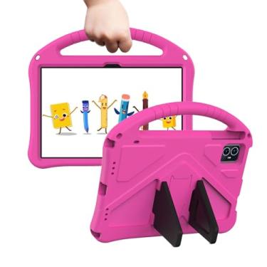 Imagem de Tading Capa infantil para 2025 REVVL Tab 2 25.7 cm, capa protetora de espuma EVA para tablet T-Mobile REVVL Tab 2 de 10,1 polegadas - rosa choque
