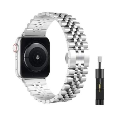 Imagem de Pulseira De Aço Inoxidável Para Apple Watch 38/40/41mm 42/44/45/49mm, 