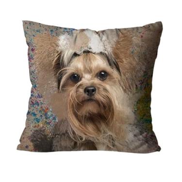 Imagem de Capa Para Almofada Mdecore Pets 45x45cm - Yorkshire Bg