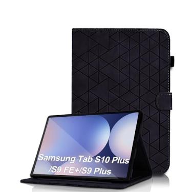Imagem de Capa para Samsung Galaxy Tab S10 Plus 2024/S9 FE+/S9 Plus 12,4 polegadas 2023 - Capa fólio de couro PU com visualização em vários ângulos com fecho magnético, capa para tablet inteligente despertar
