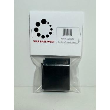 Imagem de WAR BASE WEST Lot of 5 Warhammer Fantasy 40mm Square Bases Large Infantry Ogre Troll Swarm