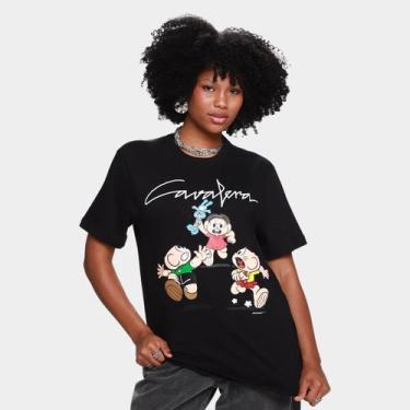 Imagem de Camiseta Cavalera Comfort Assinatura Trio Feminina, Preto, G