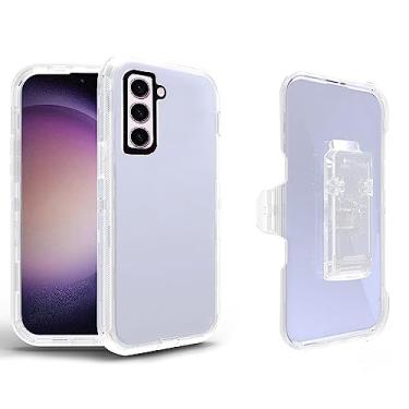 Imagem de Asuwish Capa de telefone para Samsung Galaxy S23 Plus S23+ 5G com clipe de cinto transparente coldre suporte híbrido à prova de choque capa protetora de grau militar S23plus 23S + S 23 23+ SM-S916U