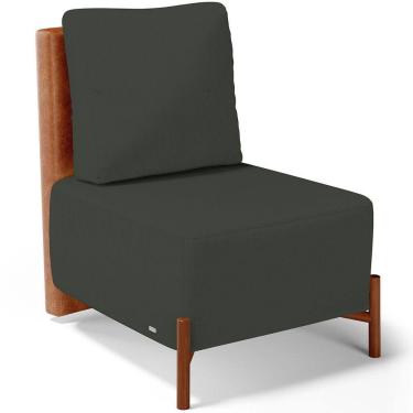 Imagem de Poltrona Decorativa Sala de Estar Living Hungria L02 Couríssimo Camel Linho Verde Musgo - Lyam