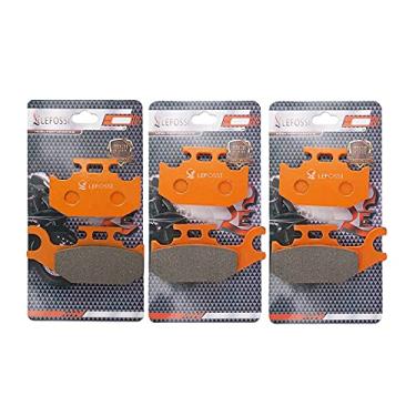 Imagem de LE LEFOSSI Pastilhas de freio dianteiras e traseiras de fibra de carbono compatíveis com CAN AM Outlander 400 500 650 800 Max 400 2007-2014 Max 650 2007-2012 Max 800 2007-2011 Renegade 500/800 07-11