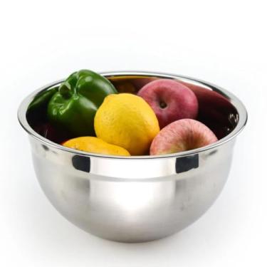 Imagem de Bowl Tigela Bacia Inox Escovado Grande Reforçado 28cm Salada