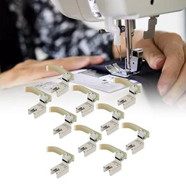 Imagem de Calcador para máquina de costura industrial, 10 peças de aço inoxidável de plástico portátil 1 x 3 x 3 cm com escopo aplicável para T36N