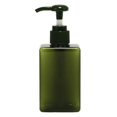 Imagem de Dispensador de bomba de sabão quadrado simples para banheiro lavanderia 150 ml verde 1 peça