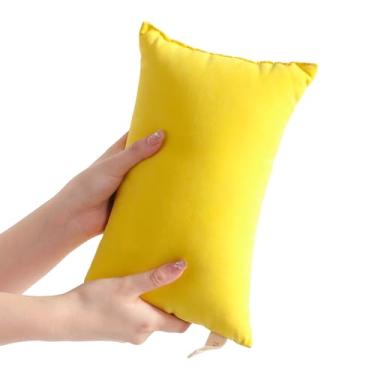 Imagem de Travesseiro pequeno, 1 pacote com almofada alternativa de 17,78 cm x 28 cm, lavável na máquina - travesseiro pequeno macio e respirável, amarelo