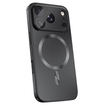 Imagem de FWYANZH Capa para iPhone 17 Pro Max/17 Pro/Air/17, capa magnética com proteção total para lentes à prova de choque PC capa fina, preta, 17 Pro