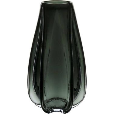 Imagem de Vaso Decorativo Enfeite Casa Home&co Vidro 35x17x17cm Fumê