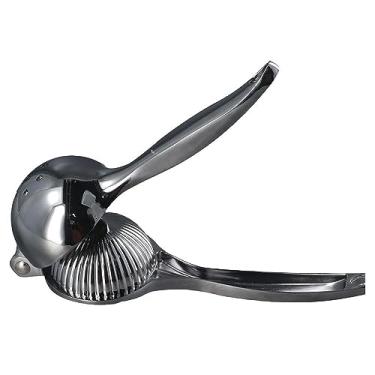 Imagem de hobbyme Espremedor de limão de aço inoxidável, espremedor de frutas cítricas grande e resistente para bebidas, espremedor de limão fácil de apertar com alça fácil de segurar, espremedores cítricos de