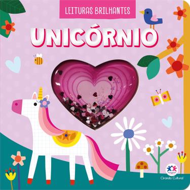 Imagem de Livro brinquedo infantil interativo Unicórnios Brilhantes Coleção Leituras Brilhantes