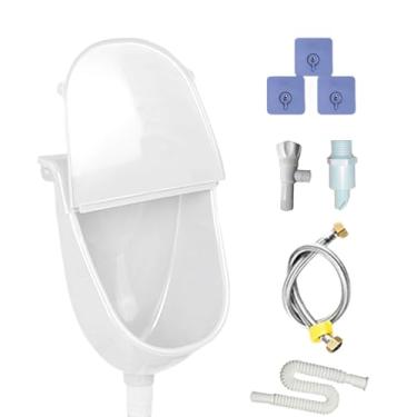 Imagem de Mictório externo para quintal, separador de urina de motorhome | Mictório sem odor montado na parede com tampa vaso sanitário para jardim, motorhome, casa, menino, dormitório ao ar livre