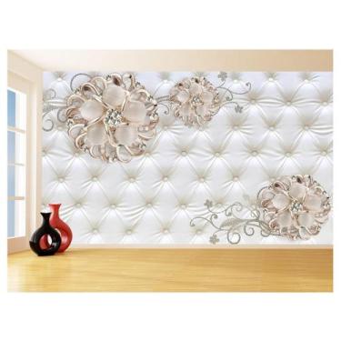 Imagem de Papel De Parede 3D Floral Textura Sala Flores 3,5M Xfl303 - Você Decor