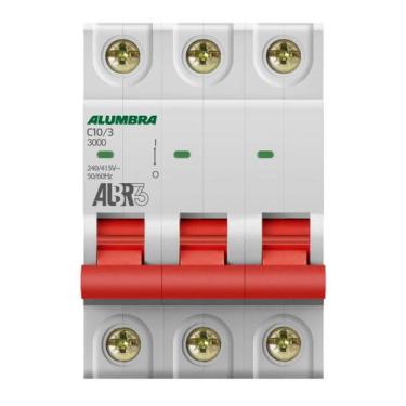 Imagem de Disjuntor Tripolar 3P 10A Curva C Albr3 Alumbra