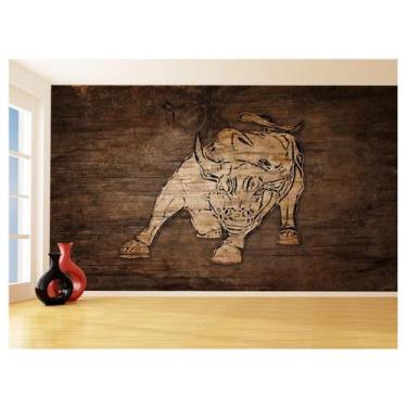Imagem de Papel De Parede 3D Animais Pop Art Touro Bull 3,5M Pxa205 - Você Decor