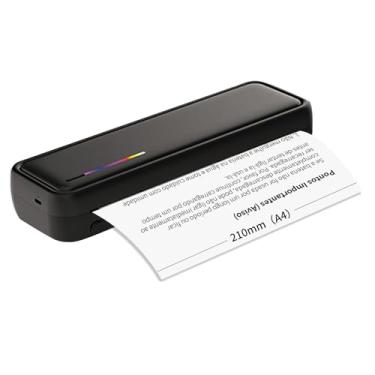 Imagem de Impressora Térmica Portátil A4 com Conexão Sem Fio BT Compatível iOS Android de Fotos Móvel Suporta 2in 3in 4in 8in 210mm Largura para Viagens Casa Escritório Impressão Desenhos Relatórios 1 Rolo Pape