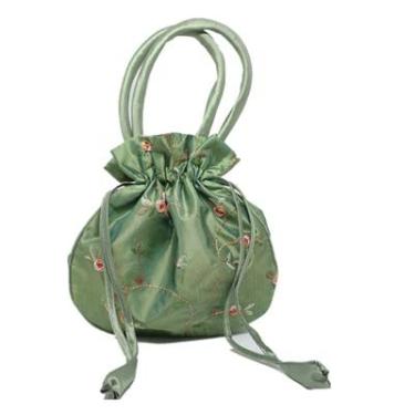 Imagem de Only My Live Home Bolsa de armazenamento de maquiagem de frutas bordadas com alça bolsa cosmética feminina lavanda especiarias sacos de embalagem de presente (C 19 x L 2,36 x A 21 cm, verde claro (10