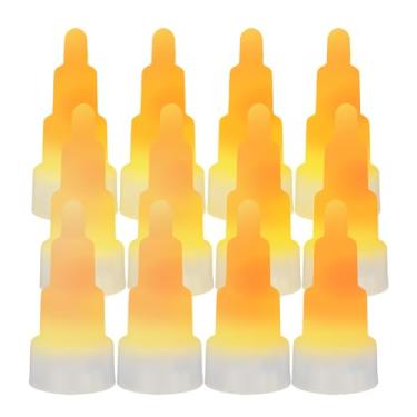 Imagem de Zhjvihx 12pcs Velas LED Sem Chama, Velas Cônicas a Pilhas Recarregáveis ​​USB Com Controle Remoto e Temporizador, para Decoração de Casa de Mesa de Jantar de Casamento