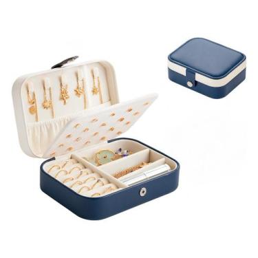 Imagem de Porta-Joias Compacto de Luxo Organizador de Joias Feminino Ideal para 