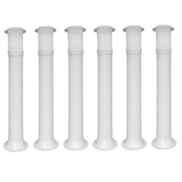 Imagem de Poste Balizador Luminária Casa Jardim 75cm Branco Kit 6 - Plaslumi