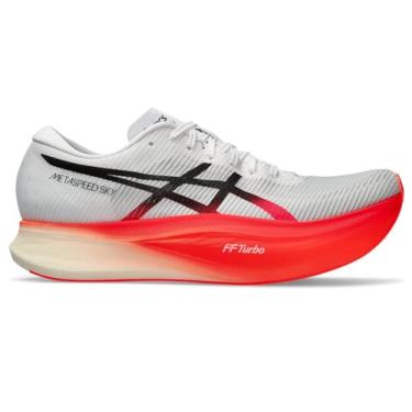 Imagem de ASICS Tênis de corrida unissex METASPEED Sky+, Branco/preto, 46