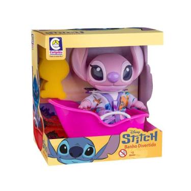 Imagem de Brinquedo Stitch Angel Banho Divertido Disney Cotiplás - 2932 - Cotipl