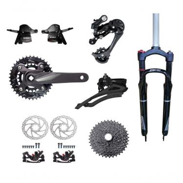 Imagem de Bicicleta Aro 29 Absolute Hera Kit 2x9 Gta Sunrun Freio Disco K7 11/36 Pedivela 24/38d Garfo Trava - Branco Tam.15