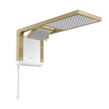 Imagem de Chuveiro Lorenzetti Acqua Duo Branco Matte Gold 7800W 220V