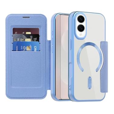 Imagem de Asuwish Capa de telefone para Samsung Galaxy S25 Edge capa carteira magnética com protetor de tela de vidro temperado suporte para cartão de crédito acessórios de celular com bloqueio RFID S25Edge 25S