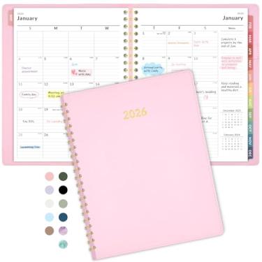 Imagem de Forvencer Agenda 2026 semanal e mensal, janeiro de 2026 a dezembro de 2026, agenda de 21,6 x 28 cm com abas coloridas, agenda 2026 para material escolar de escritório, presentes de Natal chiques