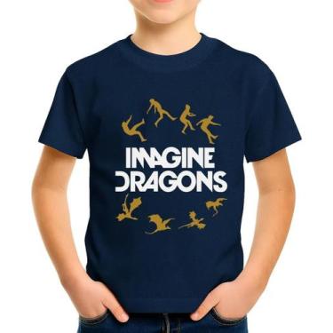 Imagem de Camiseta Camisa Infantil Juvenil Banda Imagine Dragonss Pop Rock MD5 -