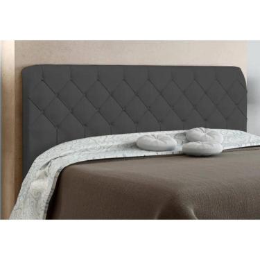 Imagem de Cabeceira Cama Box Casal 140cm Paris Veludo Cinza - Js Móveis
