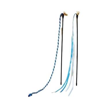 Imagem de Brinquedo Interativo Para Gatos Com Pena E Varinha De Seda Com Sino Pa