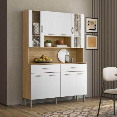 Imagem de Armário Cozinha Compacta Golden Freijó/Supremo 8 Portas e 2 Gavetas - Kits Paraná