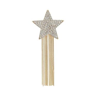 Imagem de Broches De Estrela Cadente Com Franjas De Strass Unissex Para Mulheres